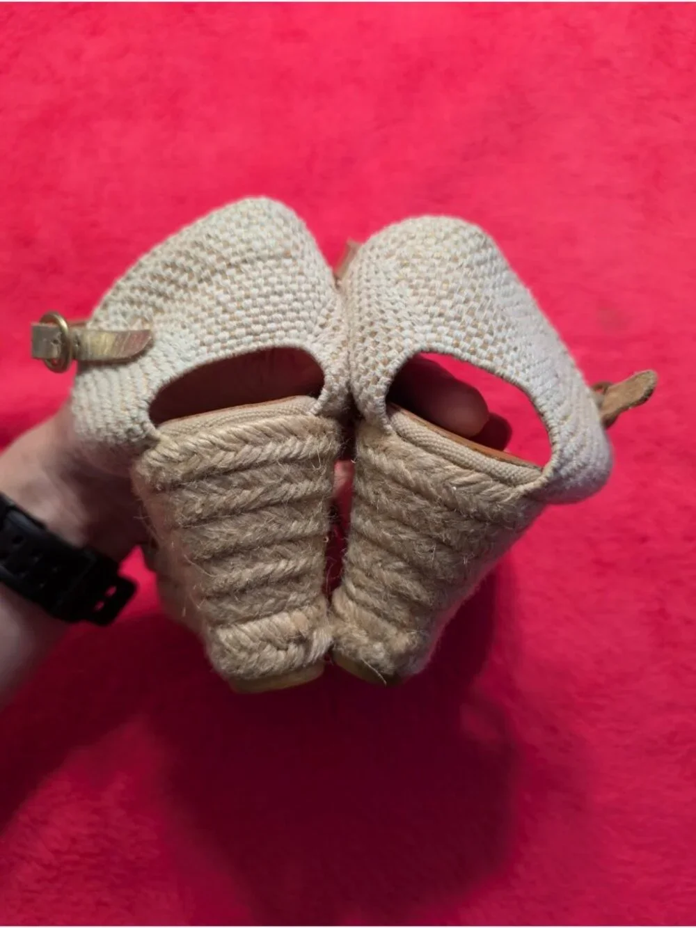 Kanna Spain Snake Print Espadrille Wedge Sandals Womens 38 US 7.5 8 Ankle Strap